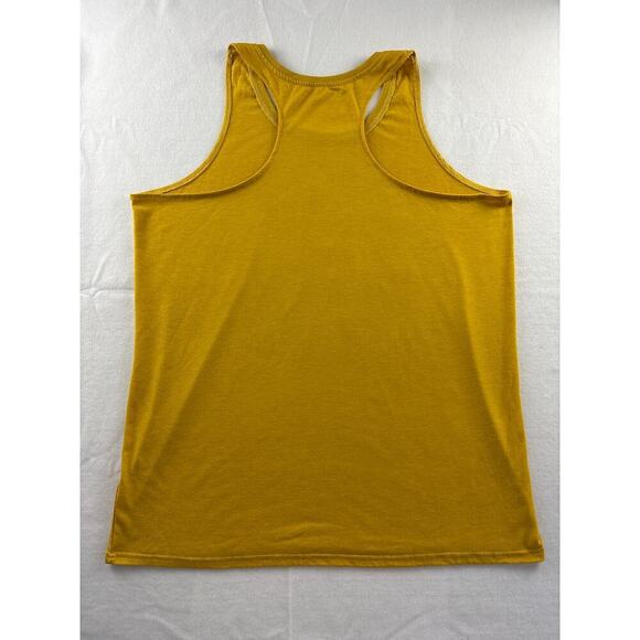 XL Yellow Razorback Tank Top with Daisy Picture - Picture 3 of 3